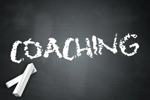 Blackboard coaching — Stockfoto