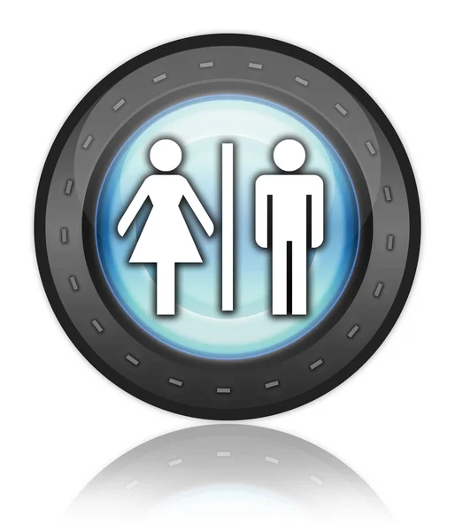 Knop, pictogram, pictogram toiletten — Stockfoto