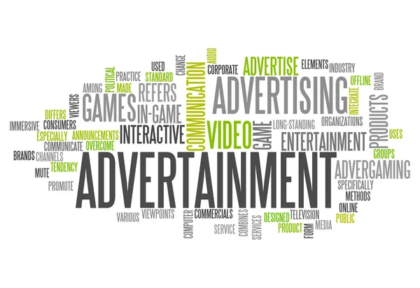 Word Cloud "Advertainment" — Stock Photo, Image