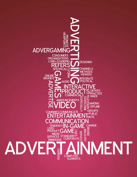 Word Cloud "Advertainment" — Stock Photo, Image