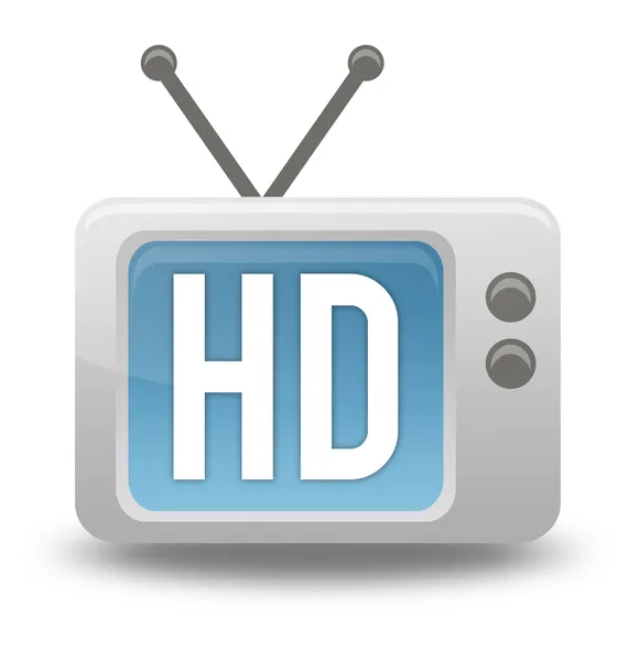 Icono de televisión de estilo de dibujos animados HD TV — Foto de Stock