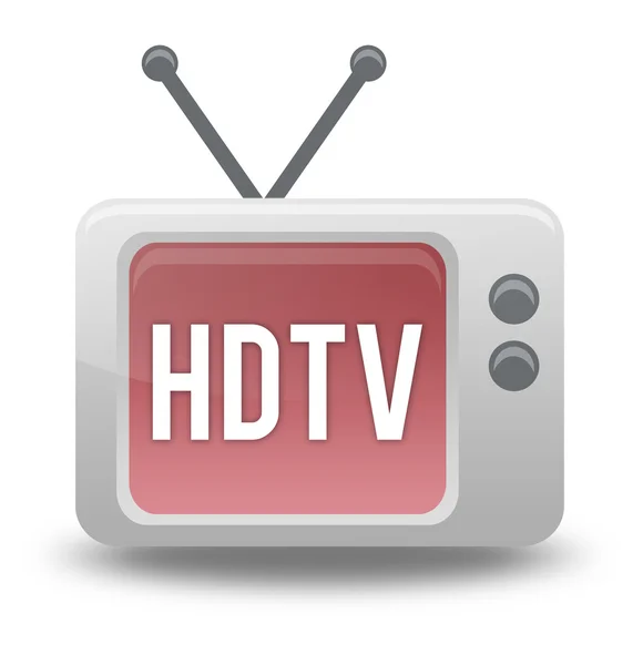 Icono de televisión de estilo de dibujos animados HD TV — Foto de Stock