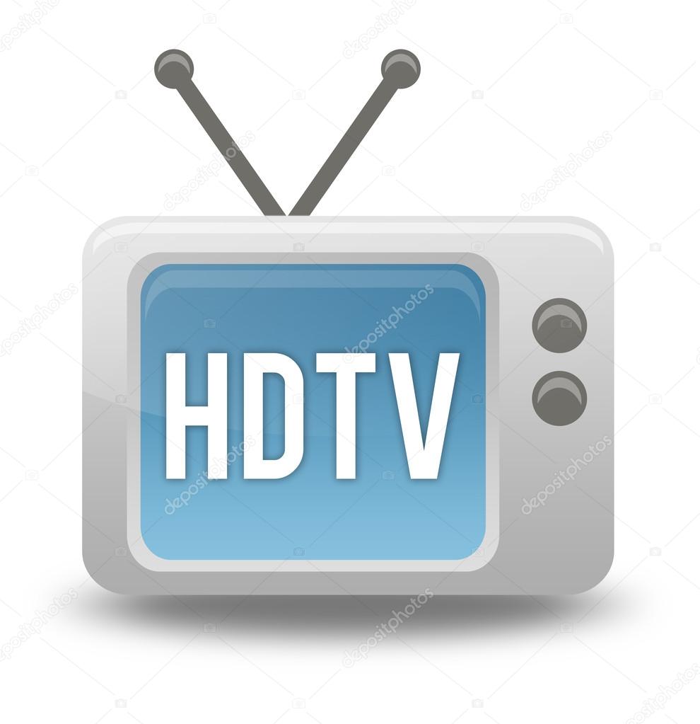 Cartoon-style TV Icon HD TV