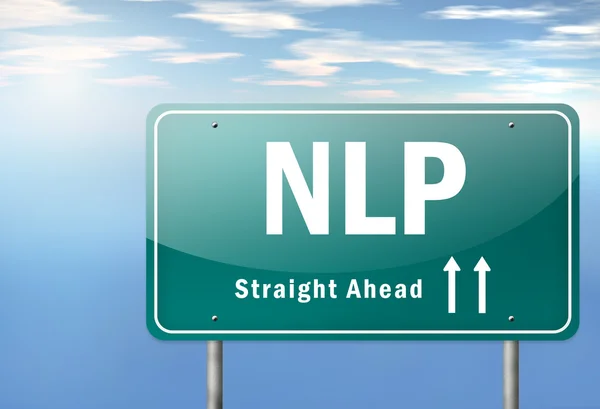 Autobahnschild nlp — Stockfoto