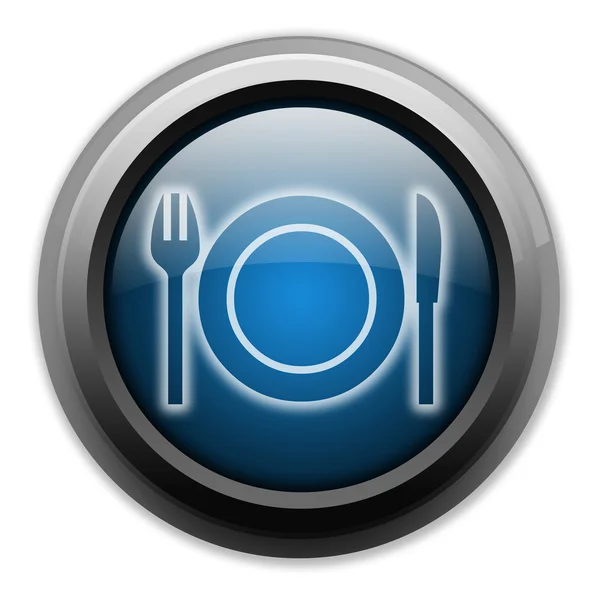 Ikon, knapp, piktogram-matställe, restaurang- — Stockfoto