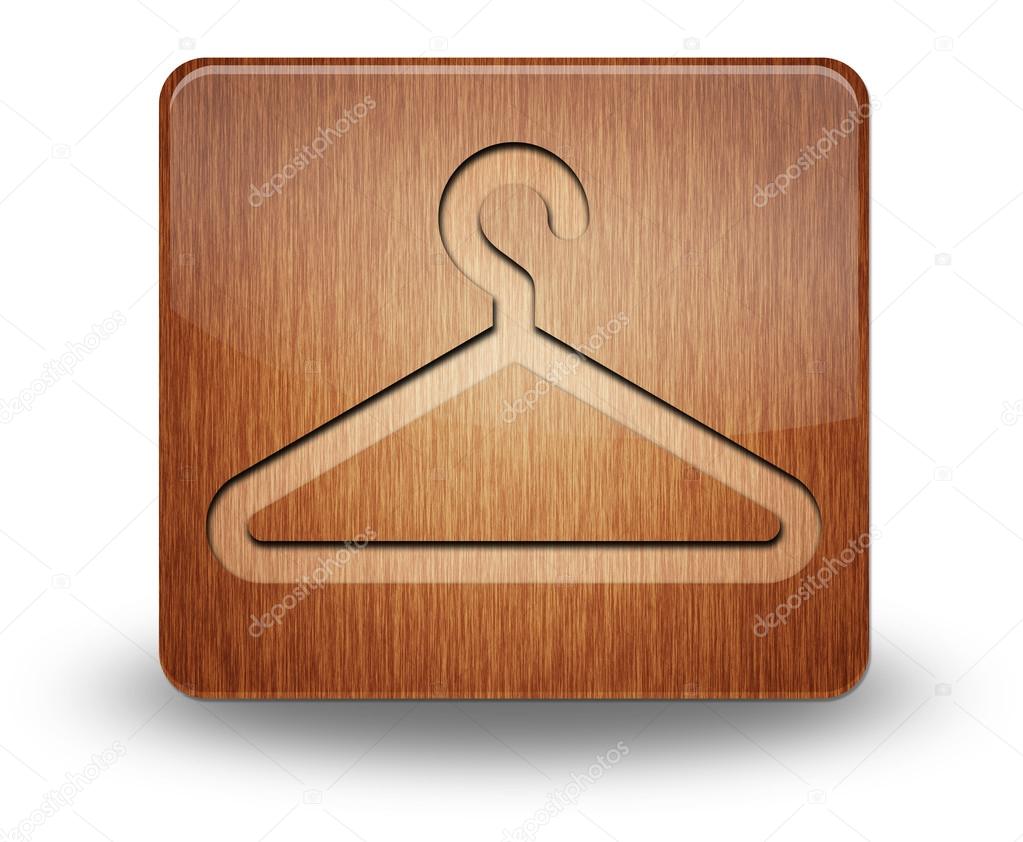 Icon, Button, Pictogram with Coat Hanger symbol