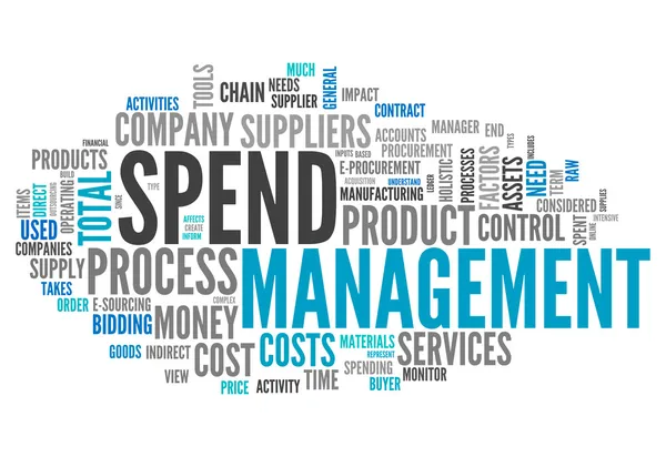 Word cloud spendera förvaltning — Stockfoto