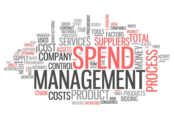 Word Cloud Spend Management — Stock Photo, Image