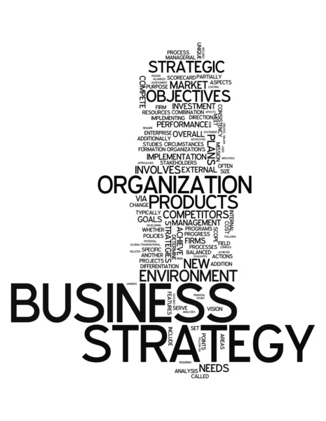 Word Cloud Business Strategy — Stock Photo, Image