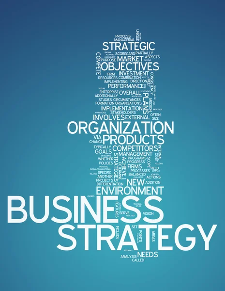 Word Cloud Business Strategy — Stock Photo, Image