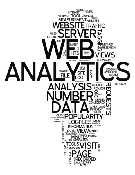 Word Cloud Web Analytics — Stock Photo, Image