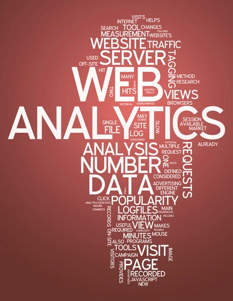 Word Cloud Web Analytics — Stock Photo, Image