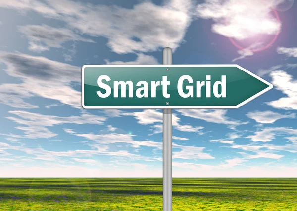 Wegweiser Smart Grid — Stockfoto