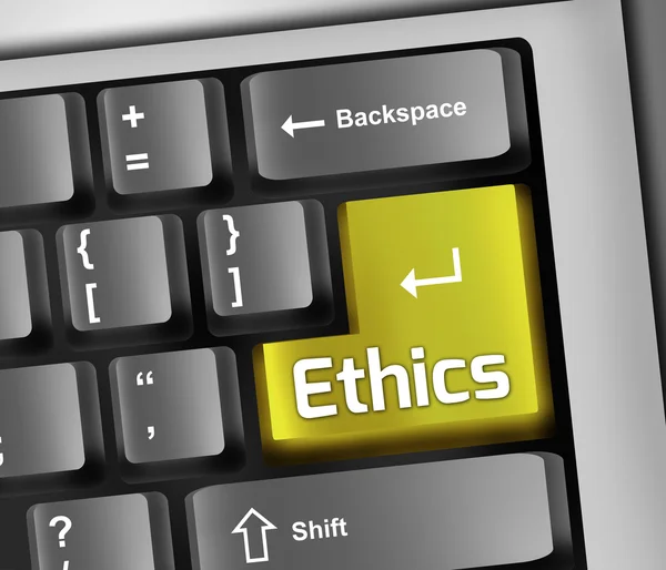 Keyboard Illustration Ethics — Stock Photo, Image