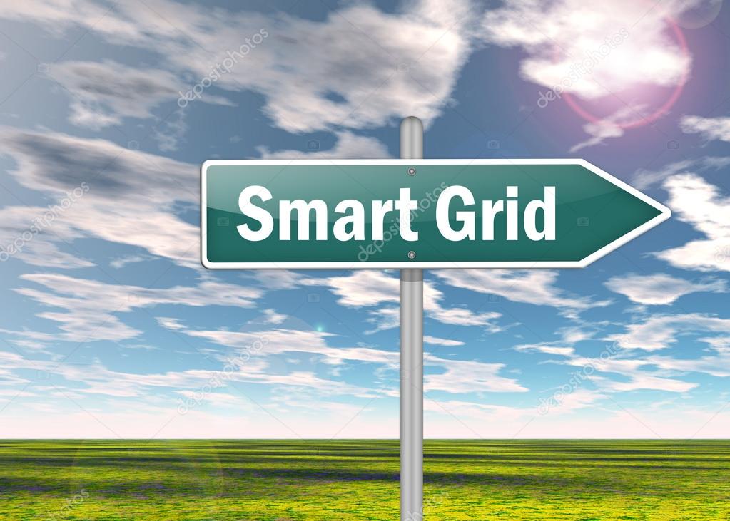 Signpost with Smart Grid wording