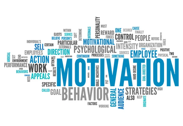 Motivazione nuvola parola — Foto Stock