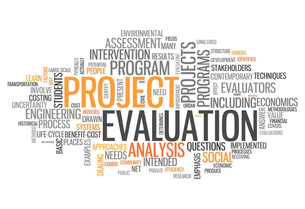 Word Cloud Project Evaluation — Stock Photo, Image