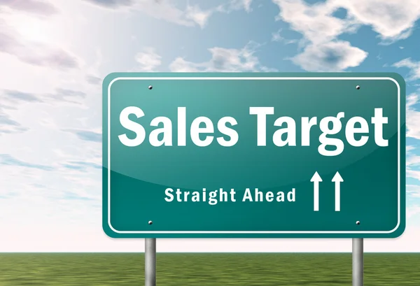 Highway Signpost Sales Target — Stock Photo, Image