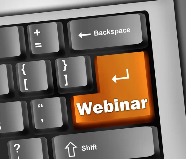 Webinar zur Tastaturillustration — Stockfoto