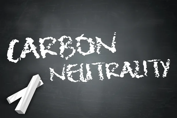 Pizarra Neutralidad del carbono — Foto de Stock