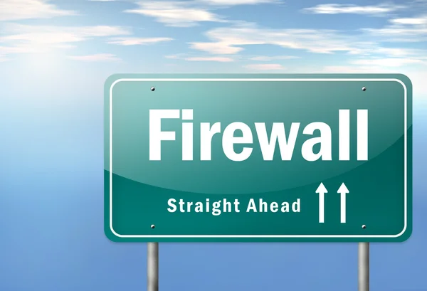 Segnaletica autostradale Firewall — Foto Stock