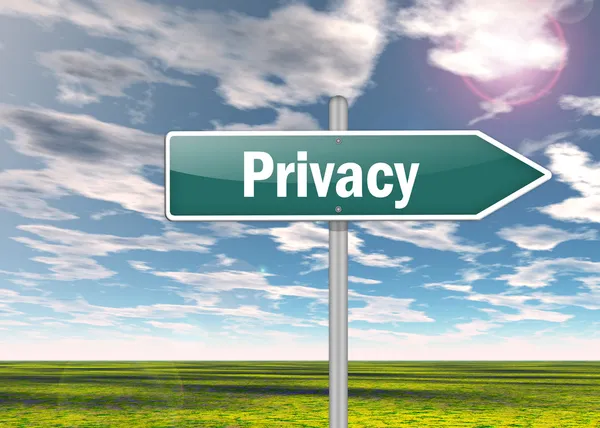 Signpost Privacidad — Foto de Stock