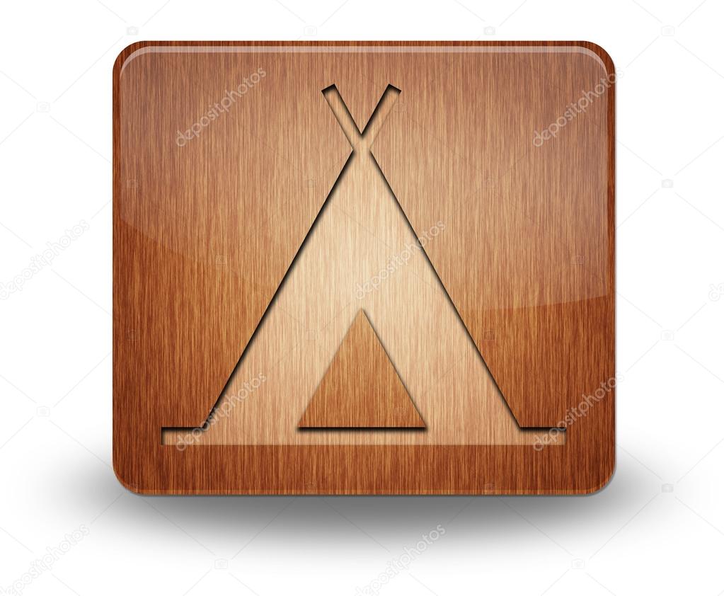 Icon, Button, Pictogram with Camping symbol