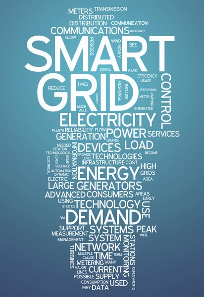 Word Cloud Smart Grid — Stock Photo, Image