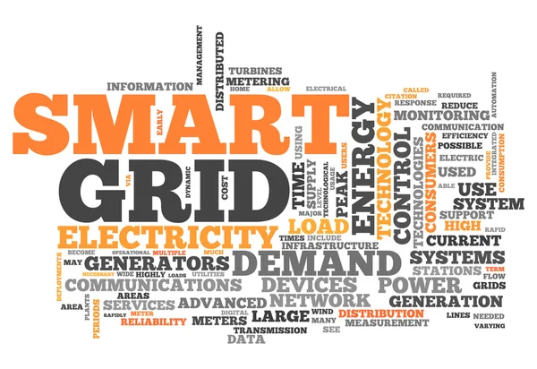 Wort Cloud Smart Grid — Stockfoto