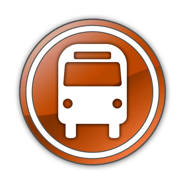 Ikona przycisku, piktogram "autobus, transport ziemi" — Zdjęcie stockowe