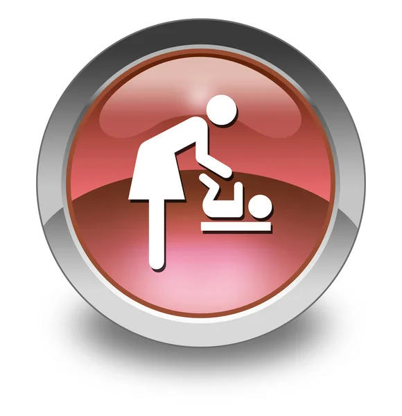 Ikona przycisku, piktogram "dziecka zmiany" — Zdjęcie stockowe