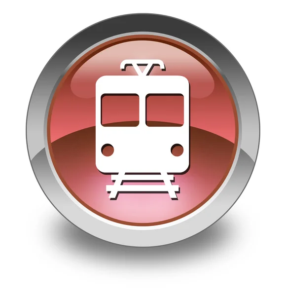 Піктограми, кнопки, піктограма «поїзд громадського транспорту" — стокове фото