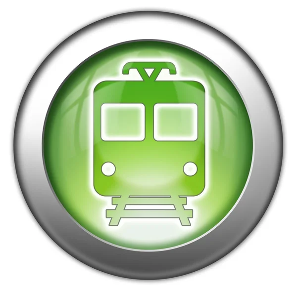 Ikon, knapp, pictogram "train, kollektivtrafik" — Stockfoto