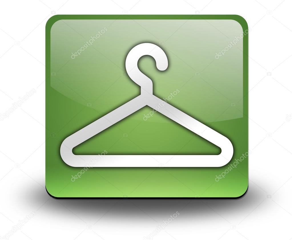 Icon, Button, Pictogram with Coat Hanger symbol