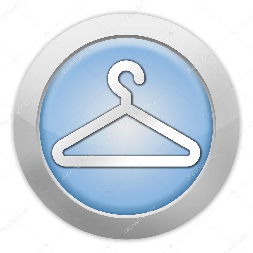 Icon, Button, Pictogram with Coat Hanger symbol