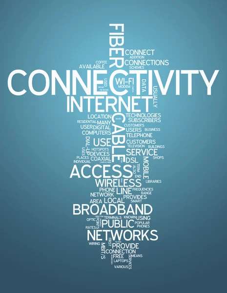 Word Cloud Connectivity — Stock Photo, Image