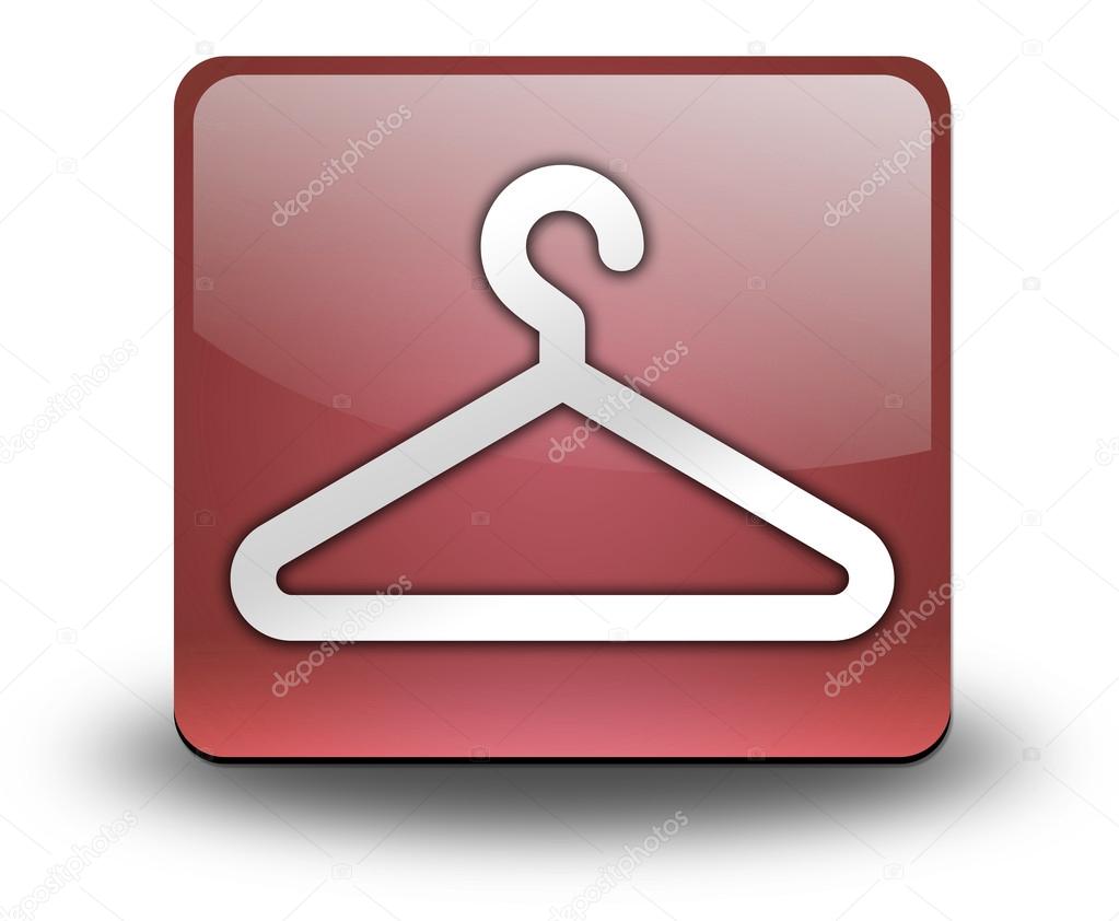 Icon, Button, Pictogram with Coat Hanger symbol