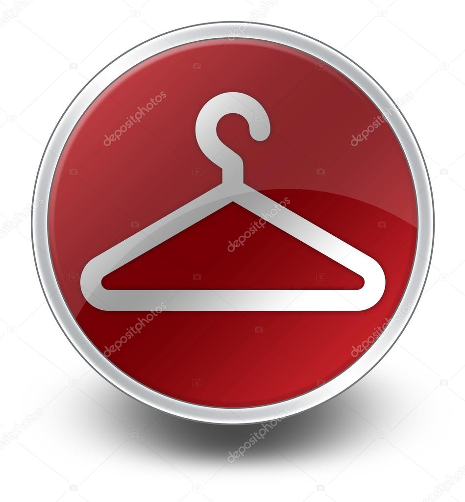Icon, Button, Pictogram with Coat Hanger symbol
