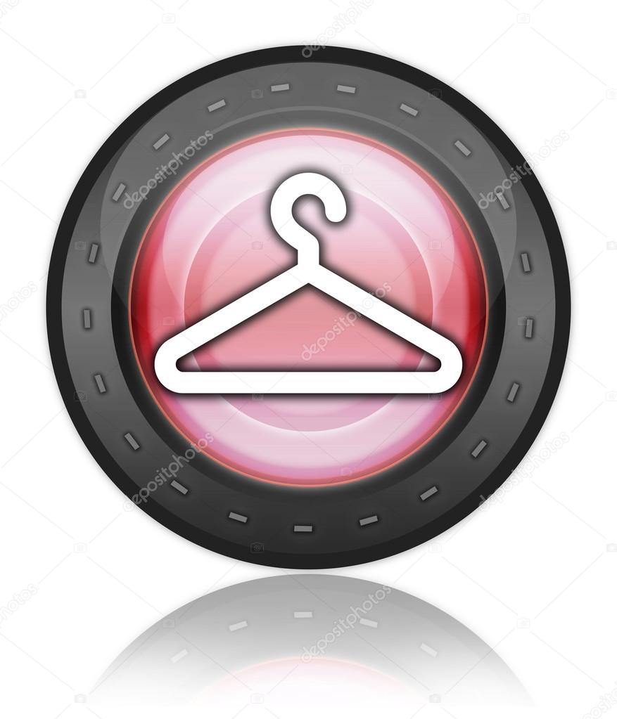 Icon, Button, Pictogram with Coat Hanger symbol
