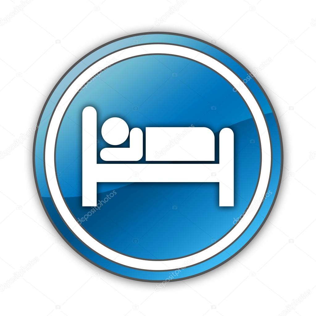 Icon, Button, Pictogram with Hotel, Lodging symbol