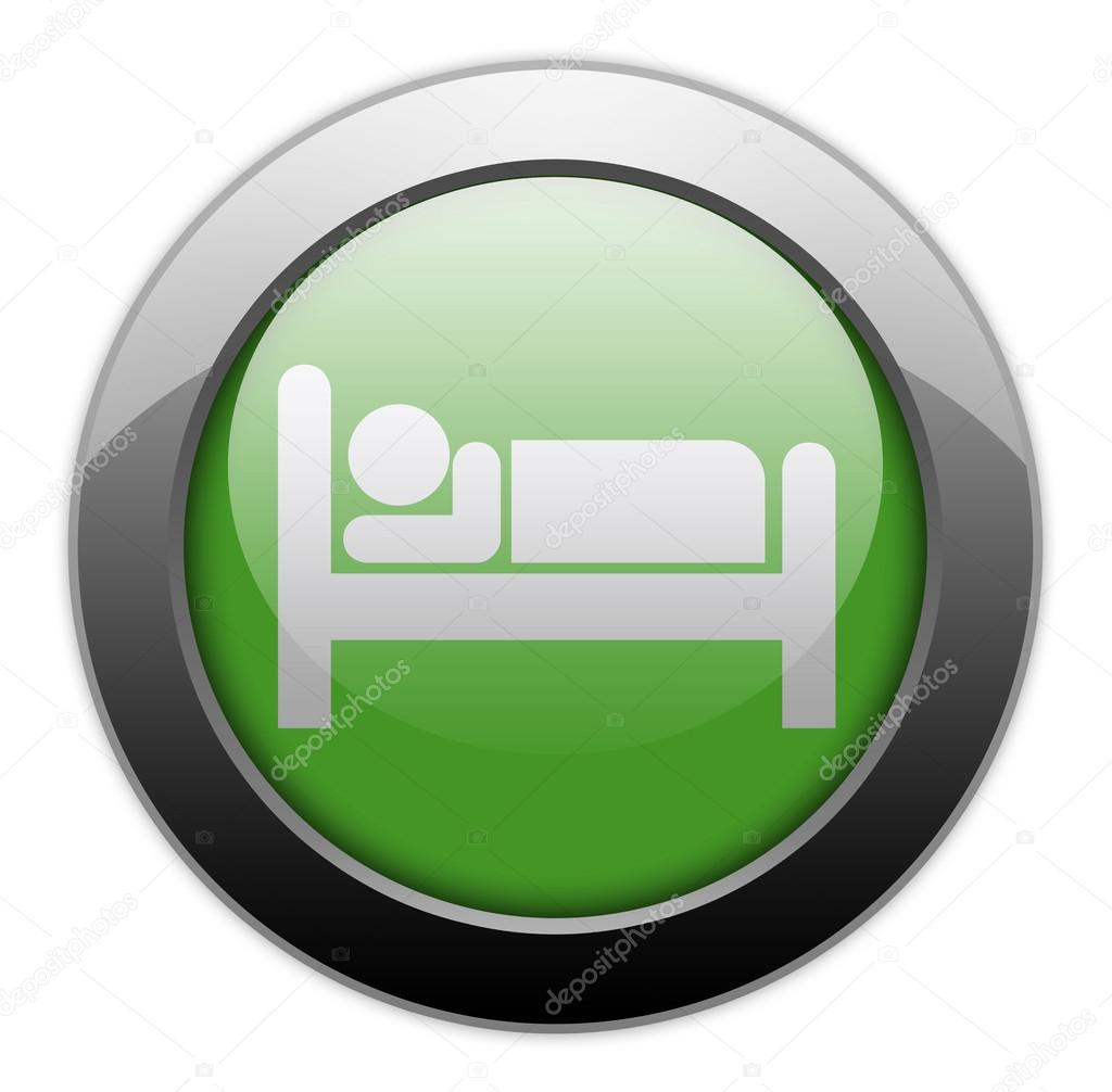Icon, Button, Pictogram with Hotel, Lodging symbol