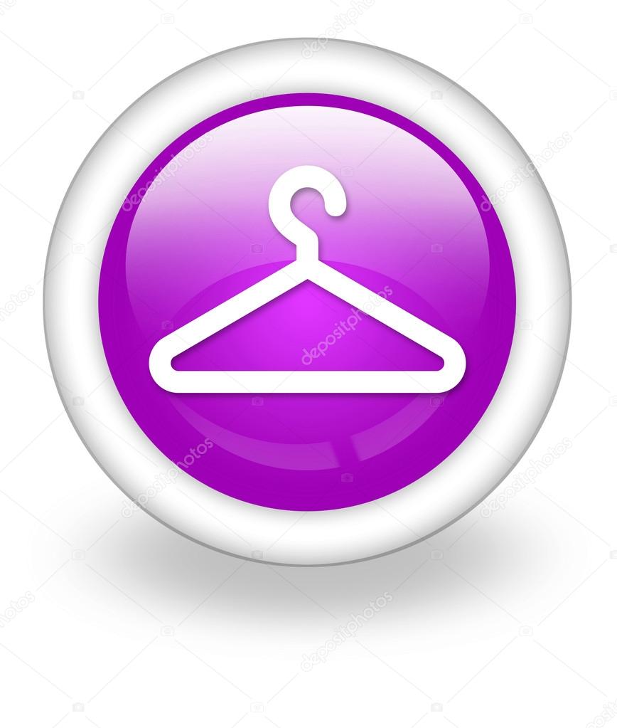Icon, Button, Pictogram with Coat Hanger symbol