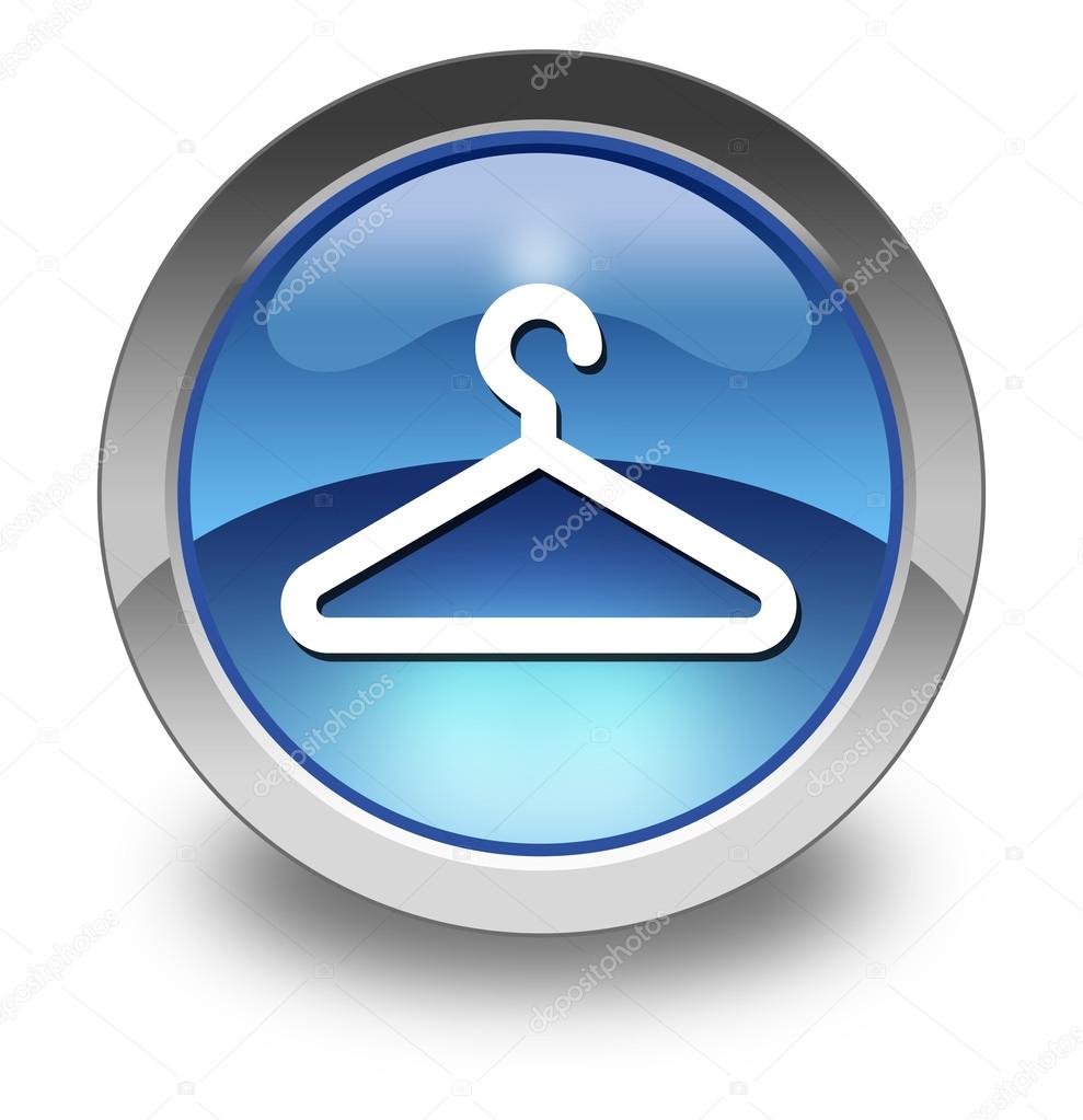 Icon, Button, Pictogram with Coat Hanger symbol