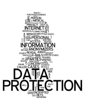 Word Cloud Data Protection clipart