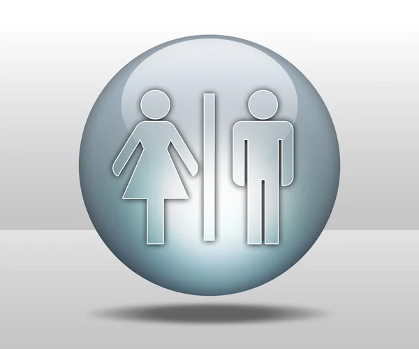 Knop, pictogram, pictogram toiletten — Stockfoto