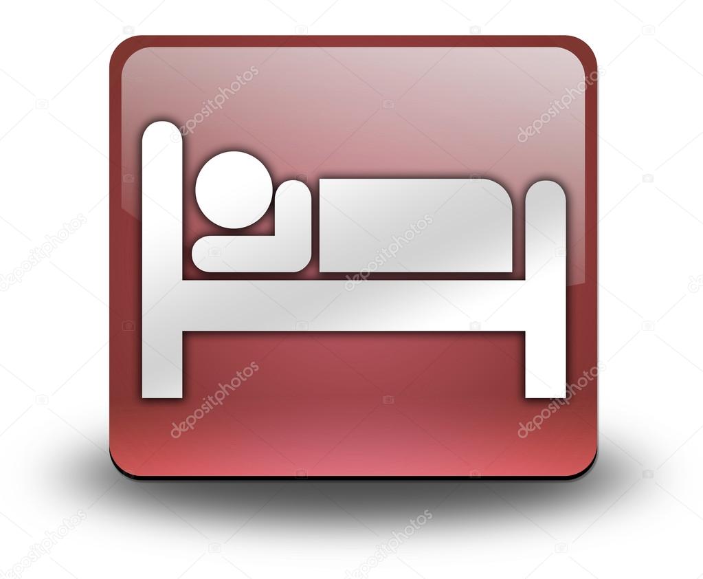 Icon, Button, Pictogram with Hotel, Lodging symbol