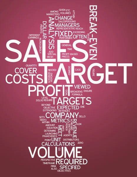 Word Cloud Sales Target — Stock Photo, Image