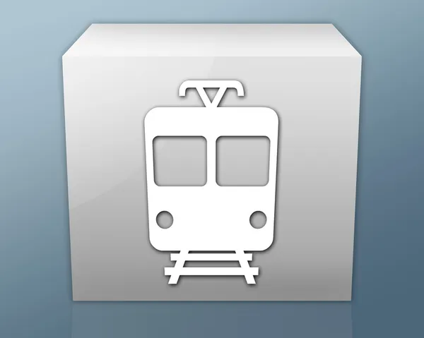 Simge düğmesini piktogram "tren, toplu taşıma" — Stok fotoğraf