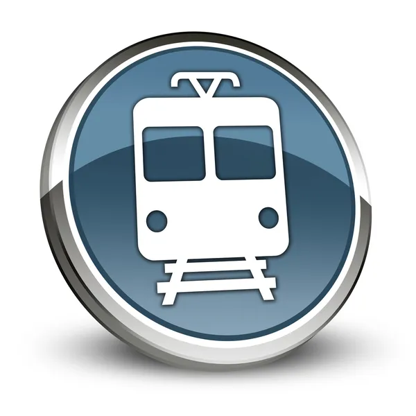 Simge düğmesini piktogram "tren, toplu taşıma" — Stok fotoğraf