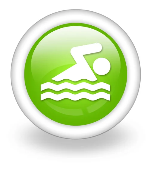 Icon, Button, Pictogram Swimming — Stock Photo, Image